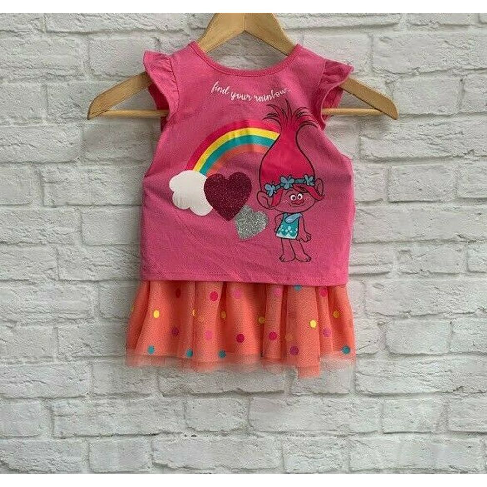 NWOT DreamWorks Trolls Girls Pink Outift 5